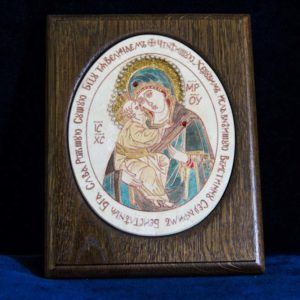Икона Жировицкой (Жировичской) Божией Матери № 34 из мрамора, камня, изображение, фото 1