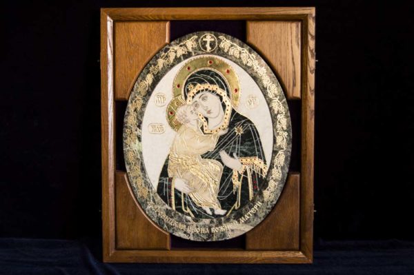 Икона Жировицкой (Жировичской) Божией Матери № п-6 из мрамора, камня, изображение, фото 10