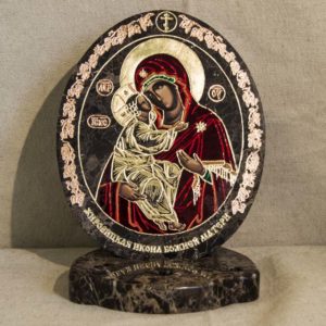 Икона Жировицкой (Жировичской) Божией Матери № 011 из мрамора, камня, изображение, фото 4