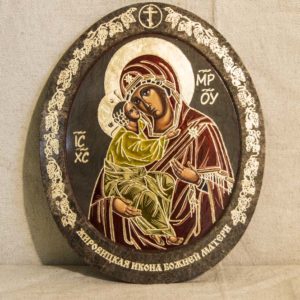 Икона Жировицкой (Жировичской) Божией Матери № 013 из мрамора, камня, изображение, фото 1