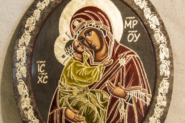 Икона Жировицкой (Жировичской) Божией Матери № 013 из мрамора, камня, изображение, фото 3