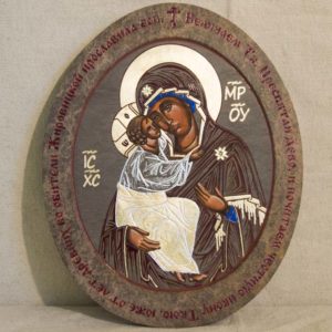 Икона Жировицкой (Жировичской) Божией Матери № 014 из мрамора, камня, изображение, фото 1