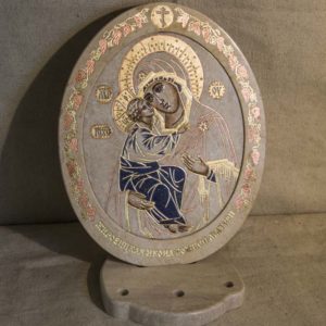 Икона Жировицкой (Жировичской) Божией Матери № 38 из мрамора, камня, изображение, фото 3