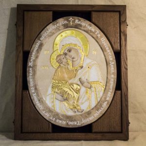 Икона Жировицкой (Жировичской) Божией Матери № п-10 из мрамора, камня, изображение, фото 3