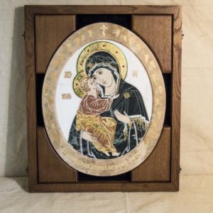 Икона Жировицкой (Жировичской) Божией Матери № п-17 из мрамора, камня, изображение, фото 7