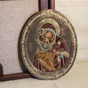 Икона Жировицкой (Жировичской) Божией Матери № 015 из мрамора, камня, изображение, фото 4