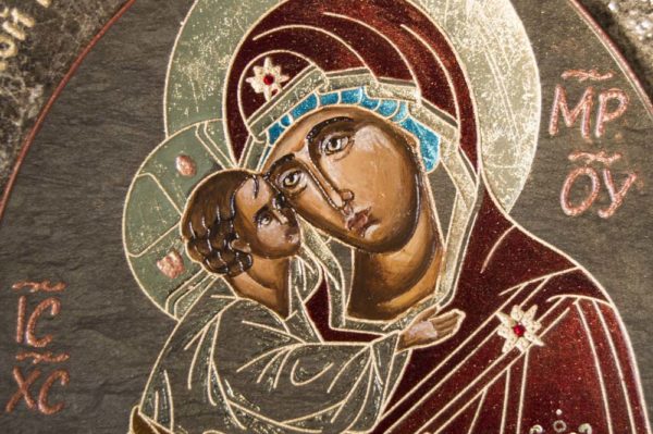 Икона Жировицкой (Жировичской) Божией Матери № 015 из мрамора, камня, изображение, фото 3