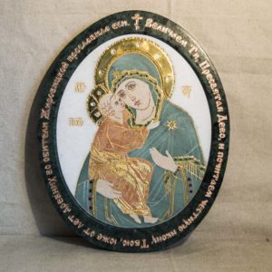 Икона Жировицкой (Жировичской) Божией Матери № п-24 из мрамора, камня, изображение, фото 2