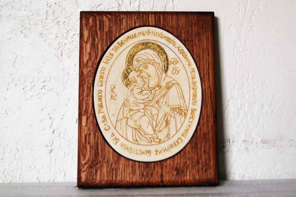 Икона Жировицкой (Жировичской) Божией Матери № 13 из мрамора, камня, изображение, фото 1