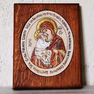 Икона Жировицкой (Жировичской) Божией Матери № 15 из мрамора, камня, изображение, фото 1