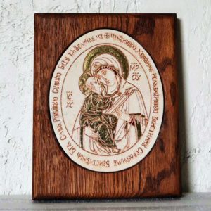 Икона Жировицкой (Жировичской) Божией Матери № 23 из мрамора, камня, изображение, фото 1