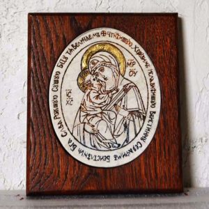 Икона Жировицкой (Жировичской) Божией Матери № 42 из мрамора, камня, изображение, фото 1