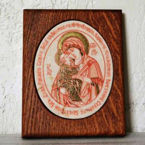 Икона Жировицкой (Жировичской) Божией Матери № 43 из мрамора, камня, изображение, фото 1