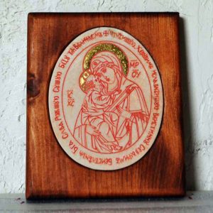 Икона Жировицкой (Жировичской) Божией Матери № 45 из мрамора, камня, изображение, фото 1