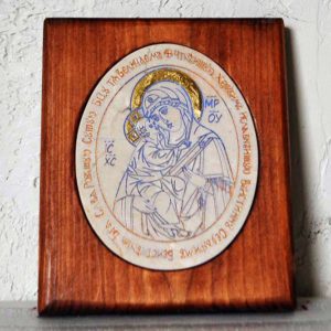 Икона Жировицкой (Жировичской) Божией Матери № 46 из мрамора, камня, изображение, фото 1