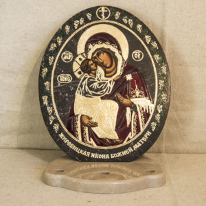 Икона Жировицкой (Жировичской) Божией Матери № 016 из мрамора, камня, изображение, фото 4