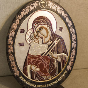 Икона Жировицкой (Жировичской) Божией Матери № 47 из мрамора, камня, изображение, фото 6