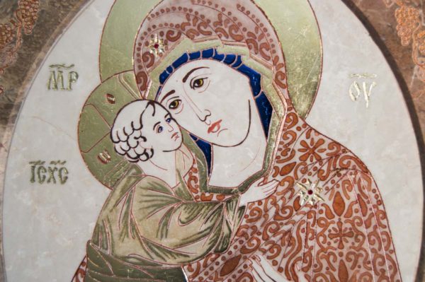 Икона Жировицкой (Жировичской) Божией Матери № 51 из мрамора, камня, изображение, фото 4