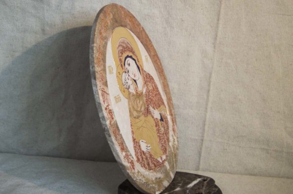 Икона Жировицкой (Жировичской) Божией Матери № 51 из мрамора, камня, изображение, фото 1