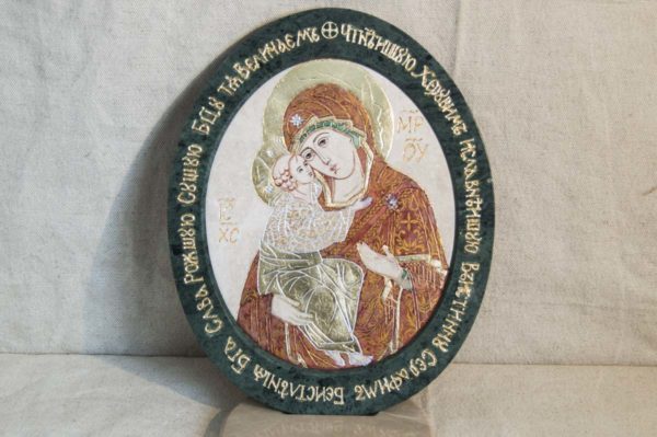 Икона Жировицкой (Жировичской) Божией Матери № 10 из мрамора, камня, изображение, фото 2