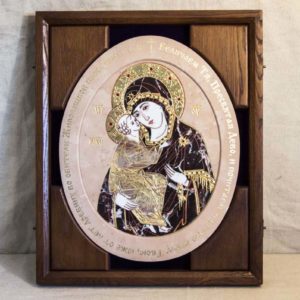 Икона Жировицкой (Жировичской) Божией Матери № п-26 из мрамора, камня, изображение, фото 10