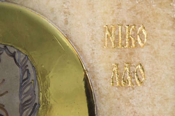 Икона Николая Чудотворца (Угодника) инд.№ 19 из мрамора, камня, изображение, фото 4