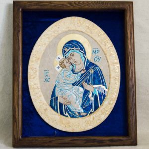 Икона Жировицкой (Жировичской) Божией Матери № 55 из мрамора, камня, изображение, фото 5