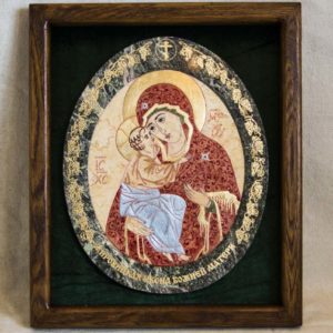 Икона Жировицкой (Жировичской) Божией Матери № 57 из мрамора, камня, изображение, фото 3