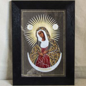 Икона Остробрамской Божией Матери № 01 из мрамора, камня, изображение, фото 1