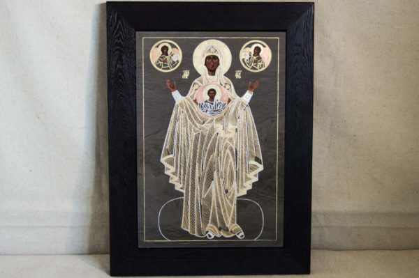 Икона Знамение Божией Матери № 1 из мрамора (Оранта), камня, изображение, фото 4