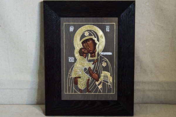 Икона Феодоровской Божией Матери № 2 из мрамора, камня, изображение, фото 3