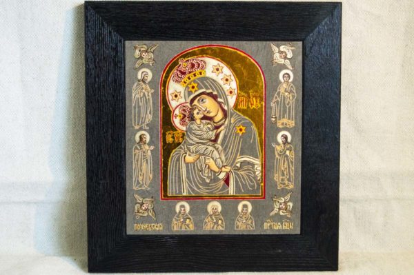 Икона Почаевской Божией Матери № 3 из мрамора, камня, изображение, фото 6