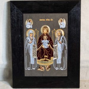 Икона Свенской (Печерской) Божией Матери № 2 из мрамора, камня, изображение, фото 5