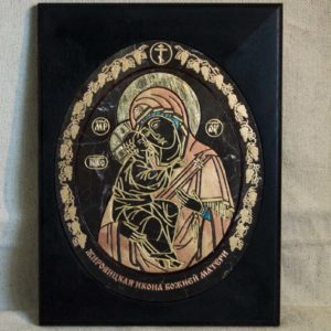 Икона Жировицкой (Жировичской) Божией Матери № 017 из мрамора, камня, изображение, фото 3