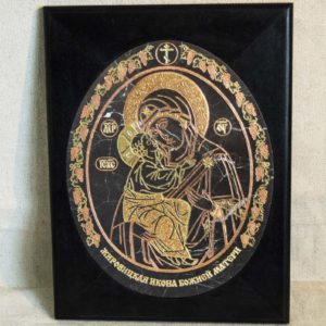 Икона Жировицкой (Жировичской) Божией Матери № 018 из мрамора, камня, изображение, фото 2