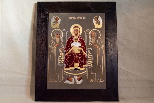 Икона Свенской (Печерской) Божией Матери № 3 из мрамора, камня, изображение, фото 5