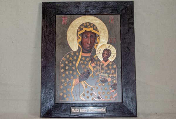Икона Ченстоховской Божией Матери № 05 из мрамора, каталог икон, изображение, фото 6