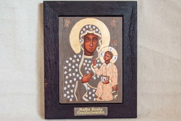 Икона Ченстоховской Божией Матери № 06 из мрамора, каталог икон, изображение, фото 4