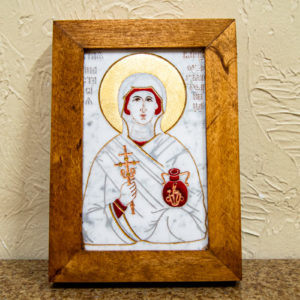 Икона Святой великомученицы Анастасии Узорешительницы № 2 из мрамора, камня, изображение, фото 3