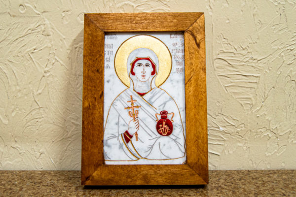 Икона Святой великомученицы Анастасии Узорешительницы № 2 из мрамора, камня, изображение, фото 3