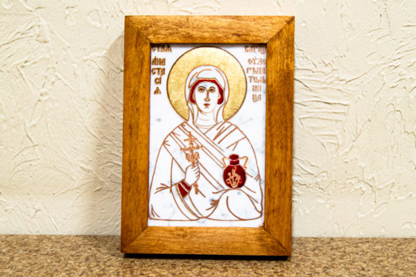 Икона Святой великомученицы Анастасии Узорешительницы № 3 из мрамора, камня, изображение, фото 3