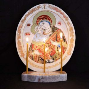 Икона Жировицкой (Жировичской) Божией Матери № 03 из мрамора, камня, изображение, фото 6