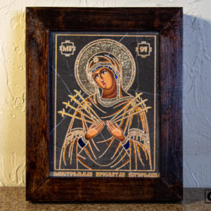 Икона Божией Матери Семистрельной № 1 из камня, камня, изображение, фото 2