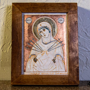 Икона Божией Матери Семистрельной № 2 из камня, камня, изображение, фото 3