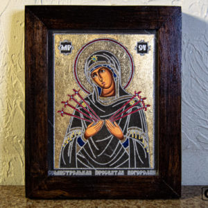 Икона Божией Матери Семистрельной № 3 из камня, камня, изображение, фото 2