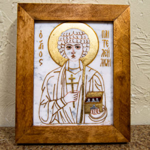 Икона Святой великомученицы Святого Пантелеймона № 2 из мрамора, камня, изображение, фото 2