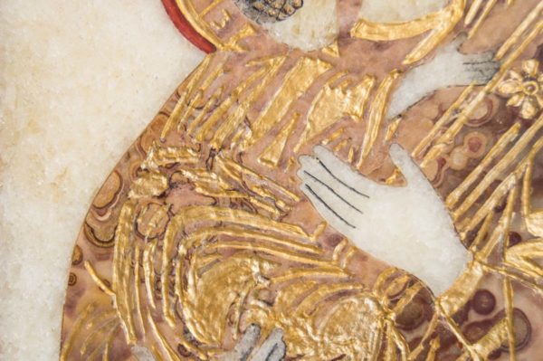 Икона Владимирской Божией Матери № 11 из мрамора, камня, от Гливи, фото 10