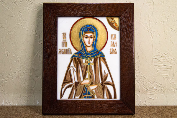 Икона Святой Мелании № 01 из мрамора, каталог икон в интернет-магазине, изображение, фото 1
