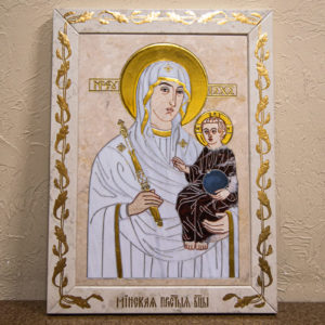 Икона Минская Богородица под № 1-12-9 из мрамора, изображение, фото для каталога икон 1