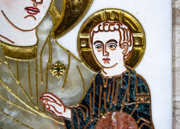 Икона Минская Богородица под № 1-12-1 из мрамора, изображение, фото для каталога икон 8
